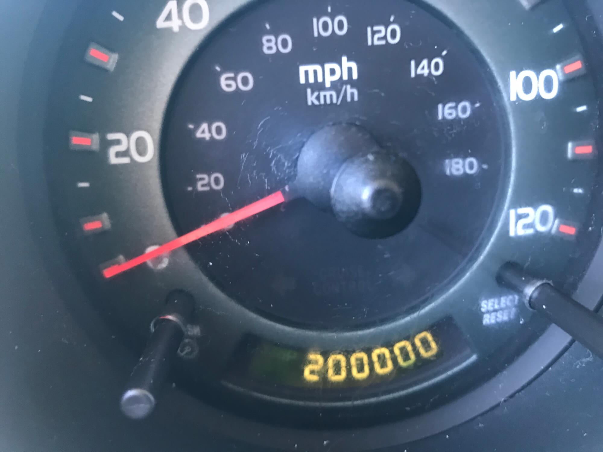 200k miles milestone for the car