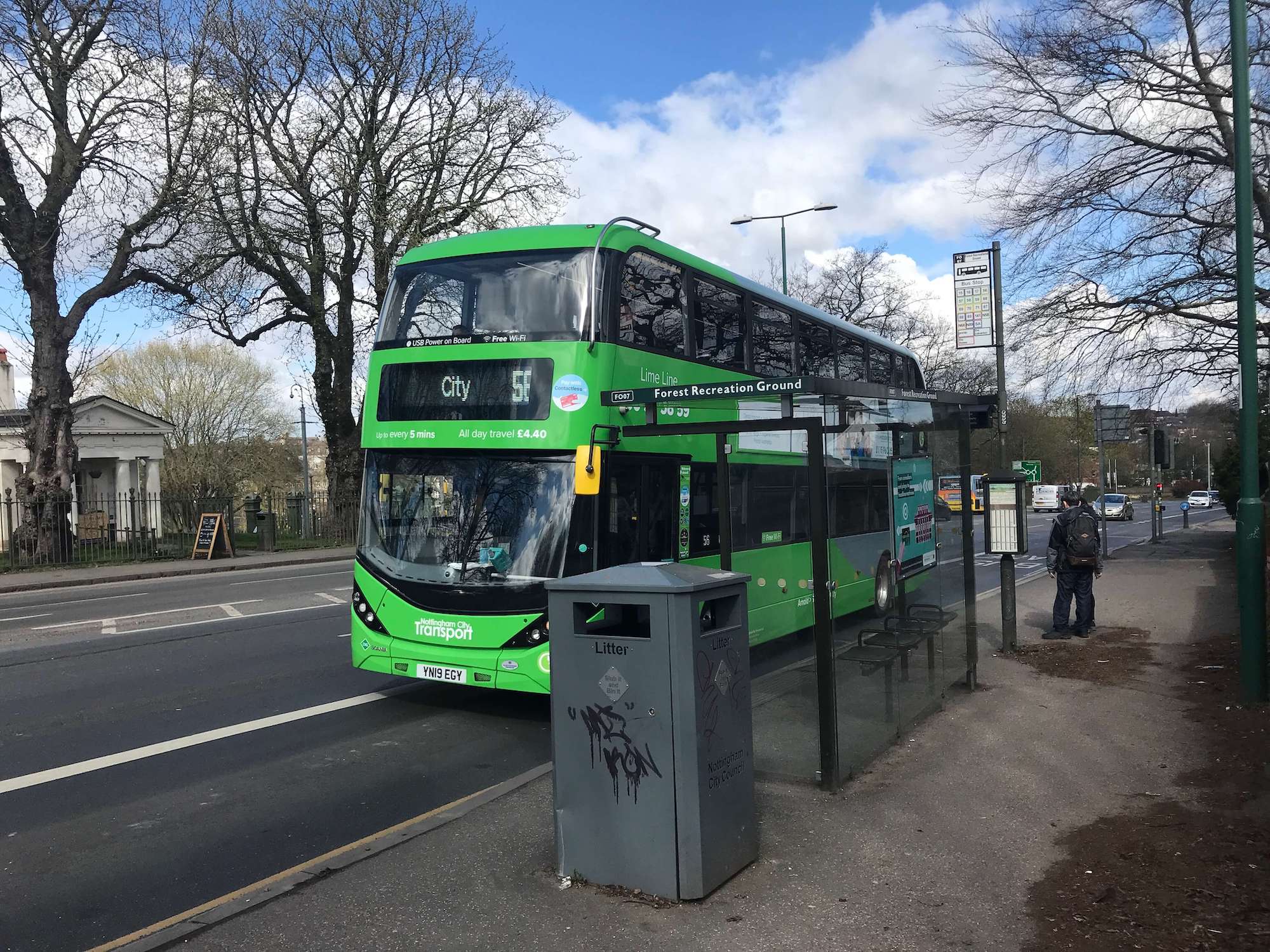 A bus at my local bus stop