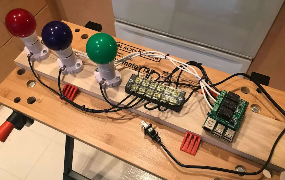 Completed hardware setup for the project.