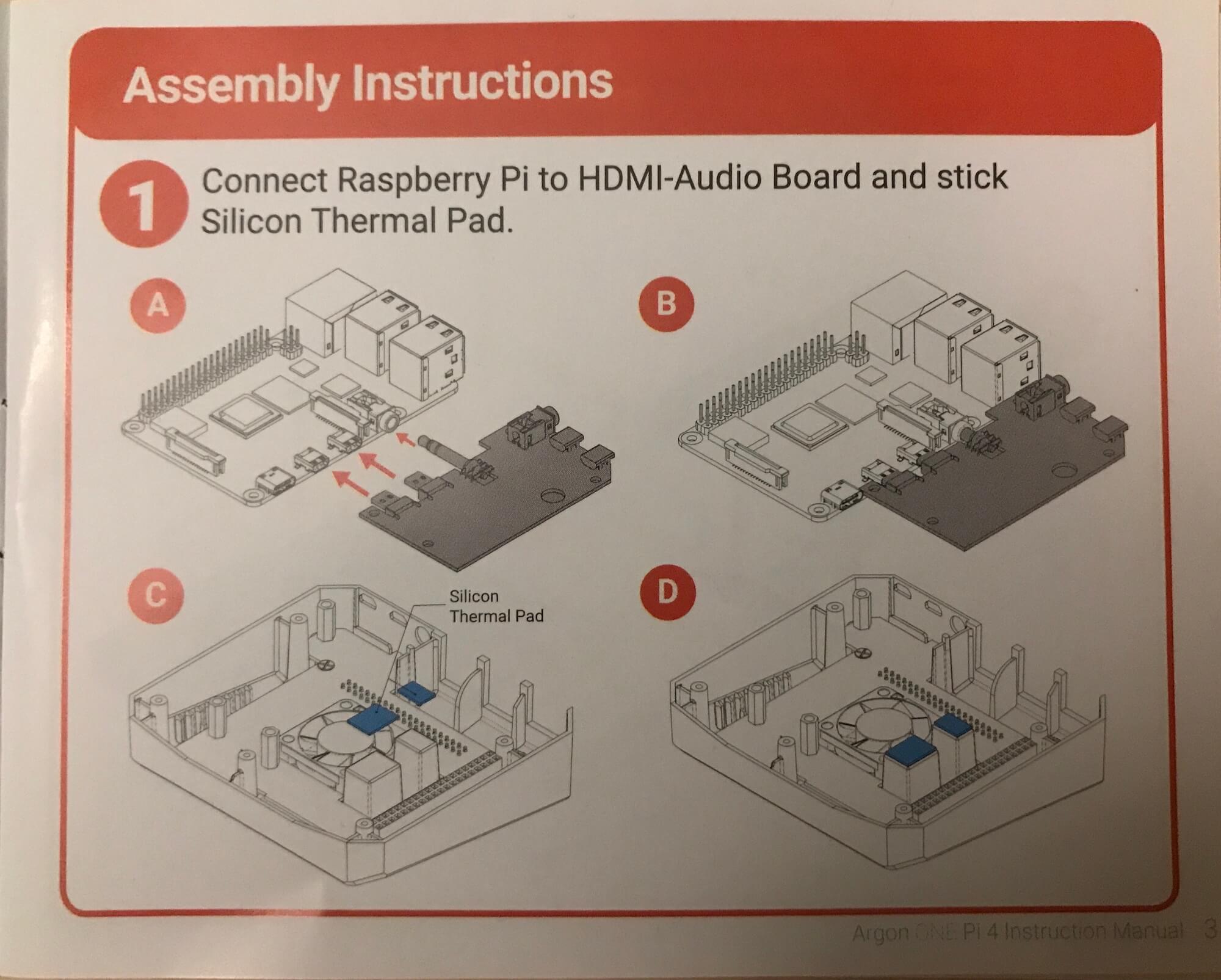 Example of the case assembly instructions