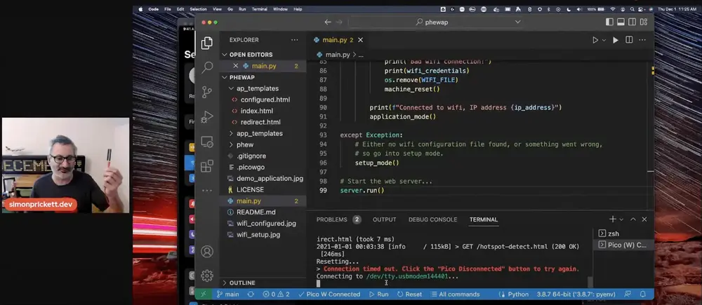 Screenshot from my live stream in which I worked on this project