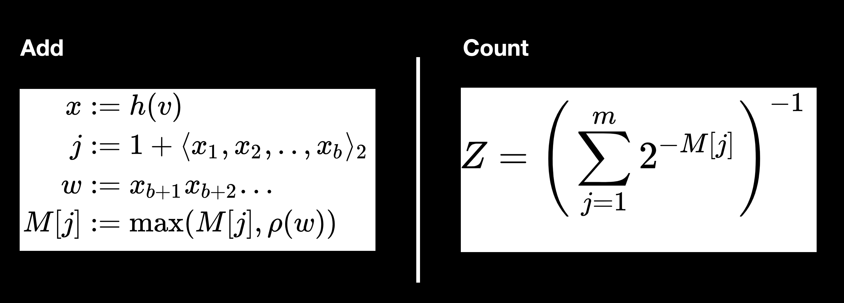 Hyperloglog algorithms