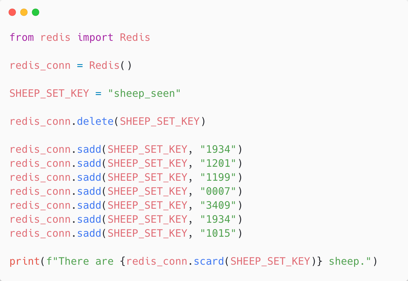 Counting sheep with Redis