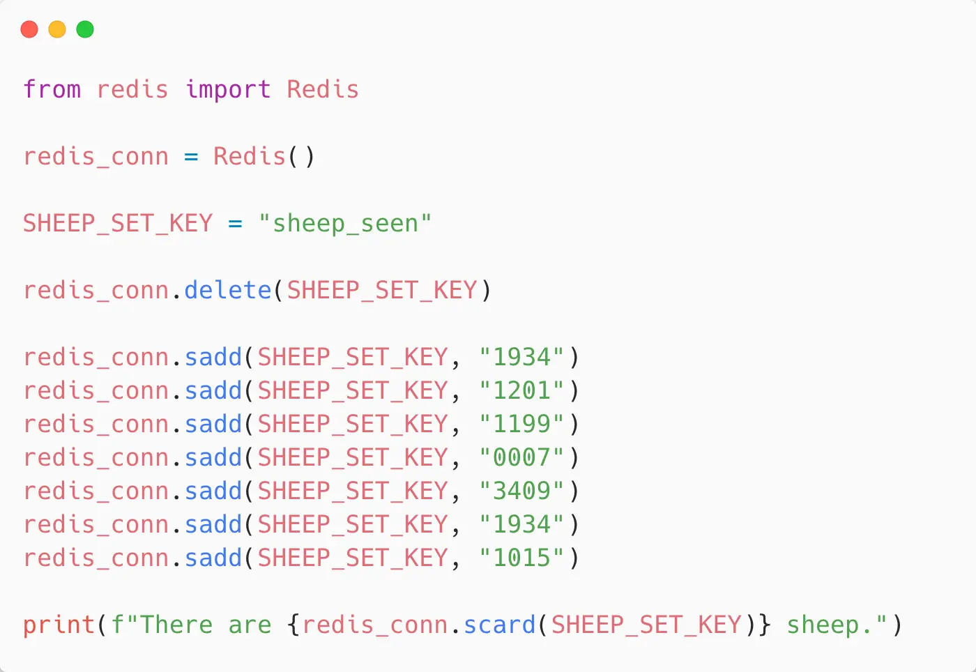 Counting sheep with Redis