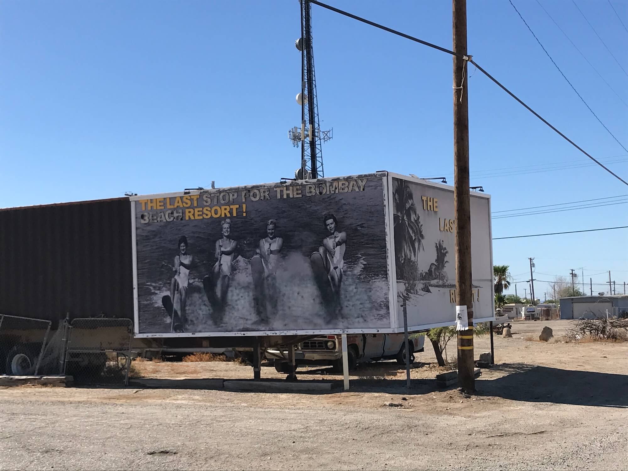 Billboard as you enter town, glory days!