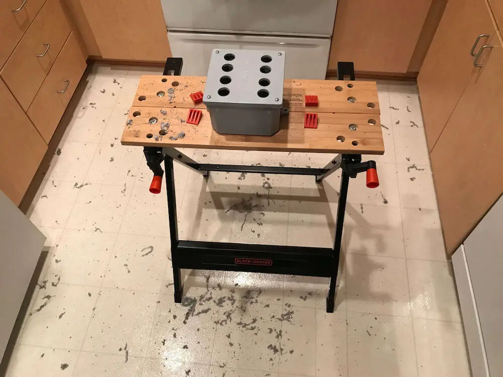 Assembly - drilling holes.