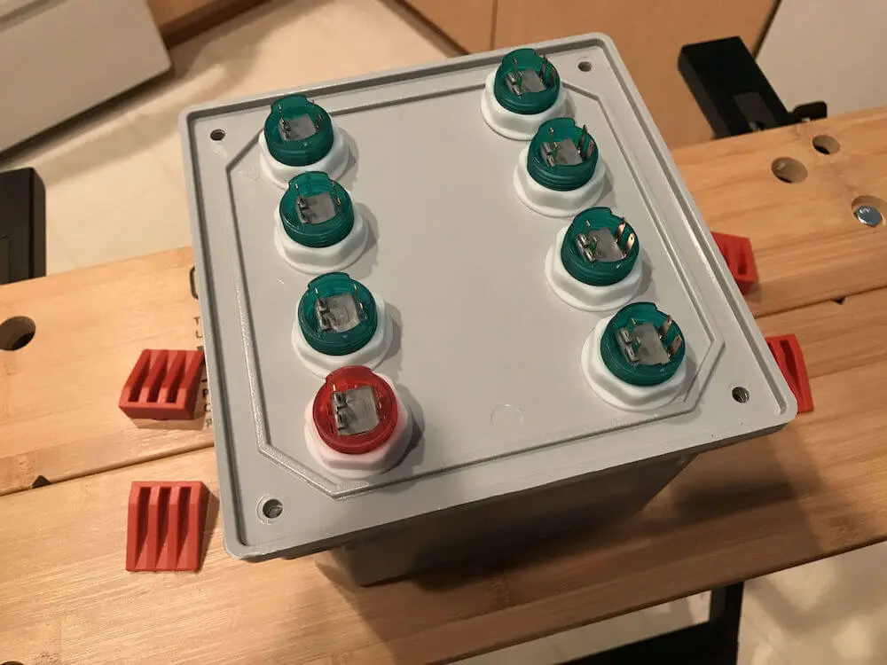 Assembly - attaching buttons.